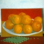 Painting of oranges in progress..