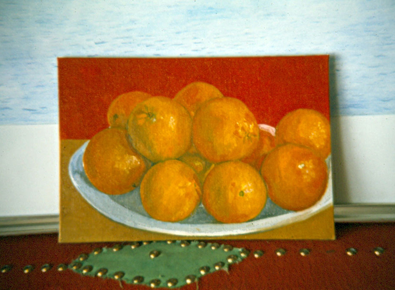 Painting of oranges in progress..