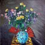 12. red fan -90x80 cm